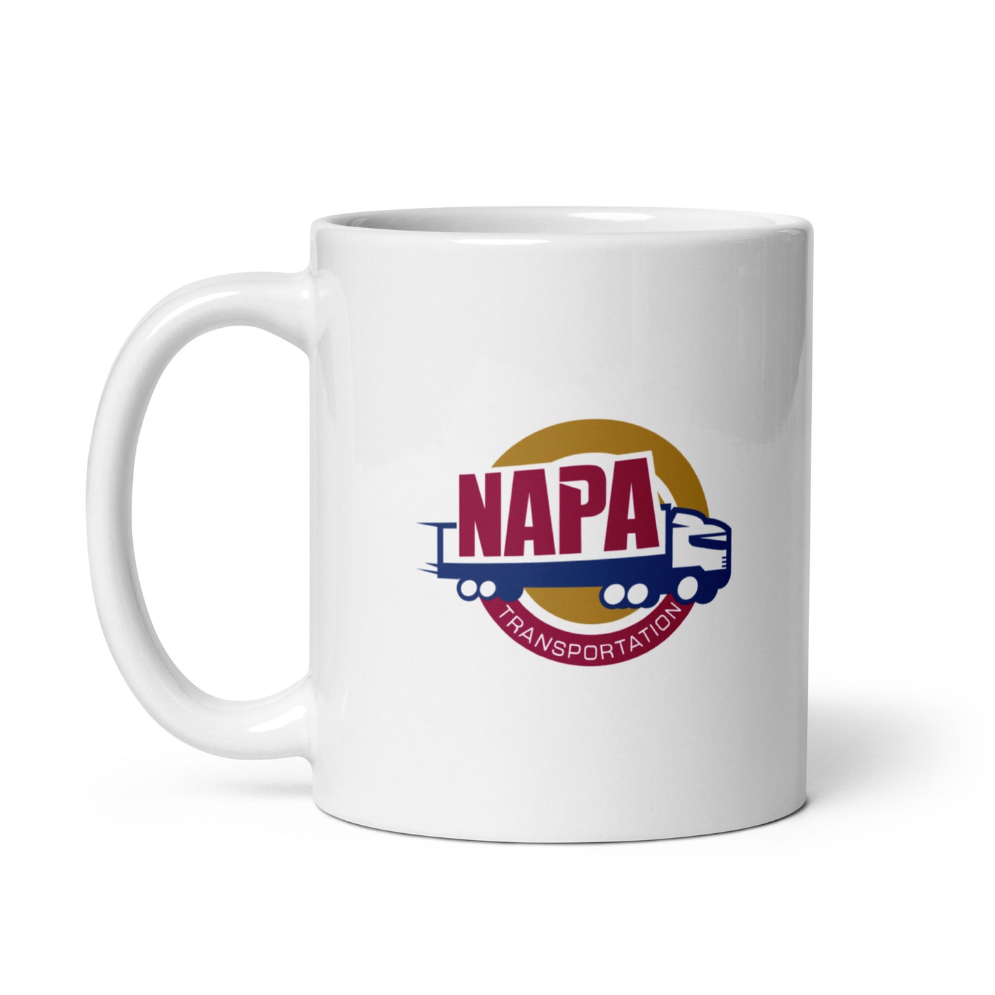 White glossy mug