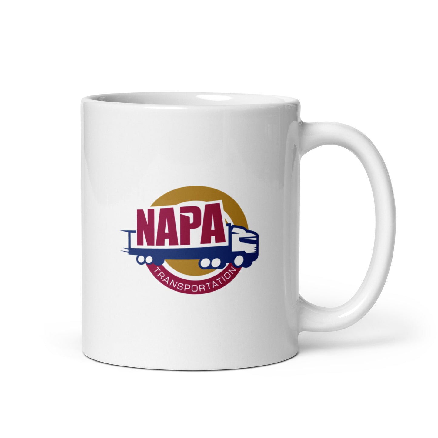 White glossy mug