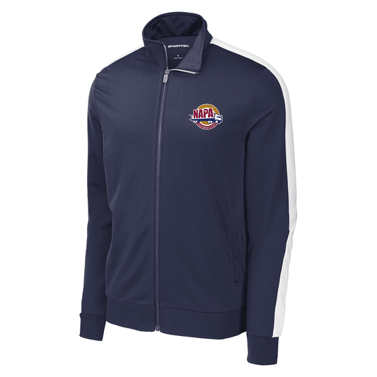 Sport-Tek ® Tricot Sleeve Stripe Track Jacket - NAPA