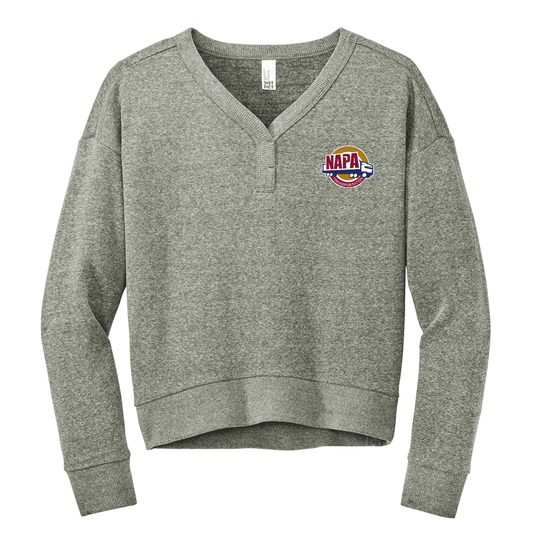 District® Women’s Perfect Tri® Fleece V-Neck Sweatshirt - NAPA